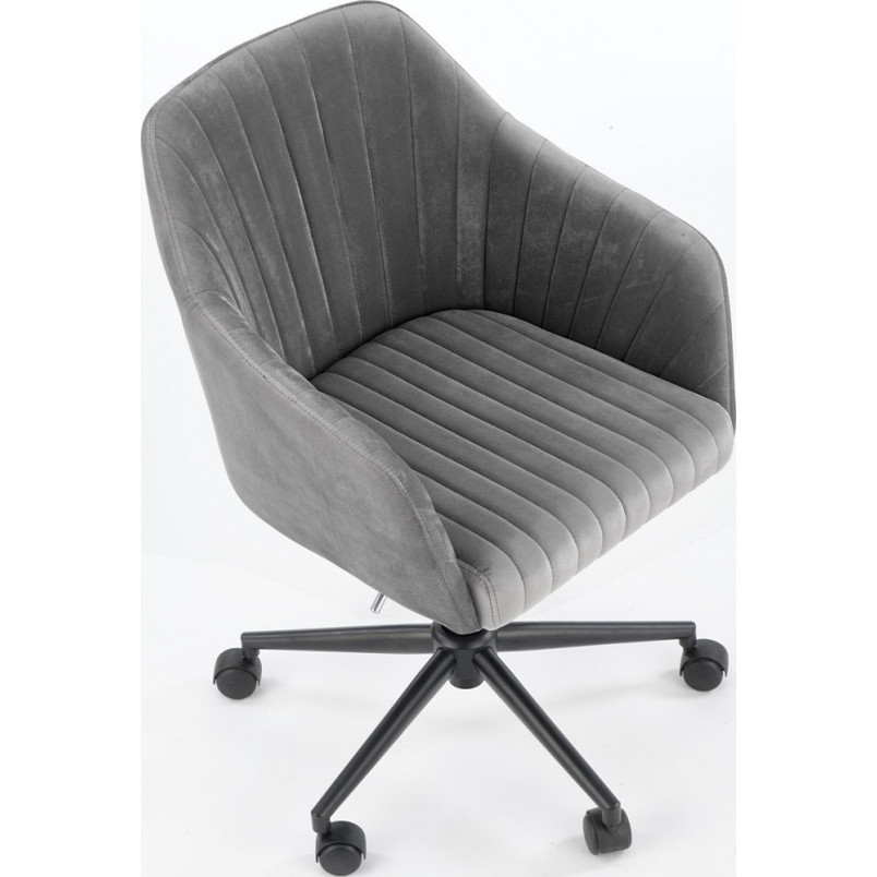 Krzesło Fresco Velvet Halmar - Szare, Ergonomiczne | Sklep meble