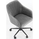 Krzesło Fresco Velvet Halmar - Szare, Ergonomiczne | Sklep meble