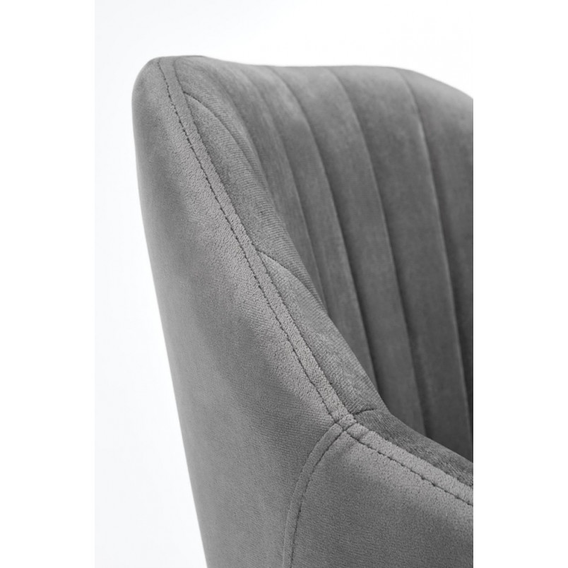 Krzesło Fresco Velvet Halmar - Szare, Ergonomiczne | Sklep meble