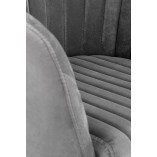 Krzesło Fresco Velvet Halmar - Szare, Ergonomiczne | Sklep meble