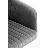 Krzesło Fresco Velvet Halmar - Szare, Ergonomiczne | Sklep meble