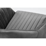 Krzesło Fresco Velvet Halmar - Szare, Ergonomiczne | Sklep meble