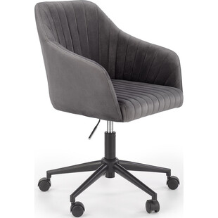 Krzesło dla dzieci do biurka Fresco Velvet szare marki Halmar