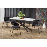 Stół rozkładany Diesel Halmar | Biały marmur, 160x90cm