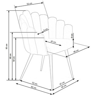 Krzesło welurowe K410 zielone Halmar | Komfortowy design
