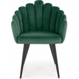 Krzesło welurowe K410 zielone Halmar | Komfortowy design