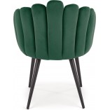 Krzesło welurowe K410 zielone Halmar | Komfortowy design
