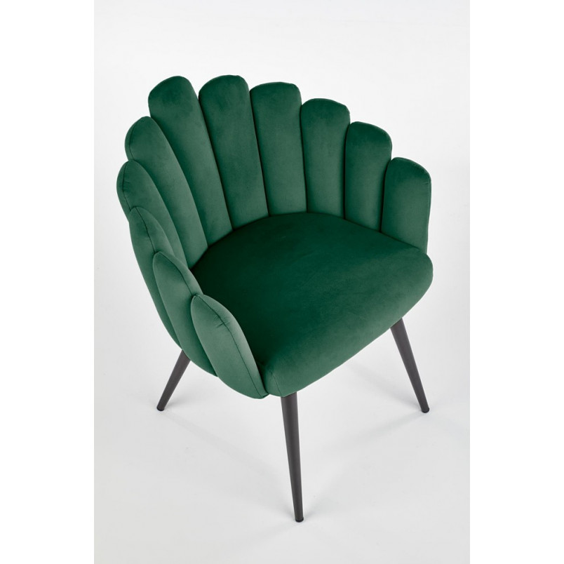 Krzesło welurowe K410 zielone Halmar | Komfortowy design