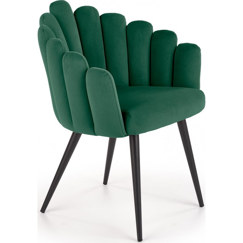 Krzesło welurowe K410 zielone Halmar | Komfortowy design