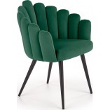 Krzesło welurowe K410 zielone Halmar | Komfortowy design