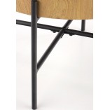 Stolik Okrągły Industrialny Brooklyn 45cm - Halmar | Dąb/Czarny