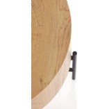 Stolik Okrągły Industrialny Brooklyn 45cm - Halmar | Dąb/Czarny
