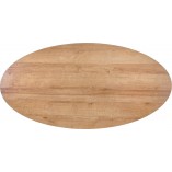 Stolik owalny Carolina 120cm dąb złoty/czarny - Halmar
