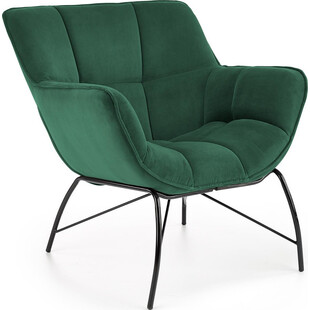 Fotel welurowy Belton Halmar - Zielony, Design | Komfort i styl