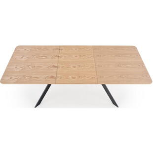 Stół rozkładany loft Bacardi 160x90 dąb/czarny | Halmar