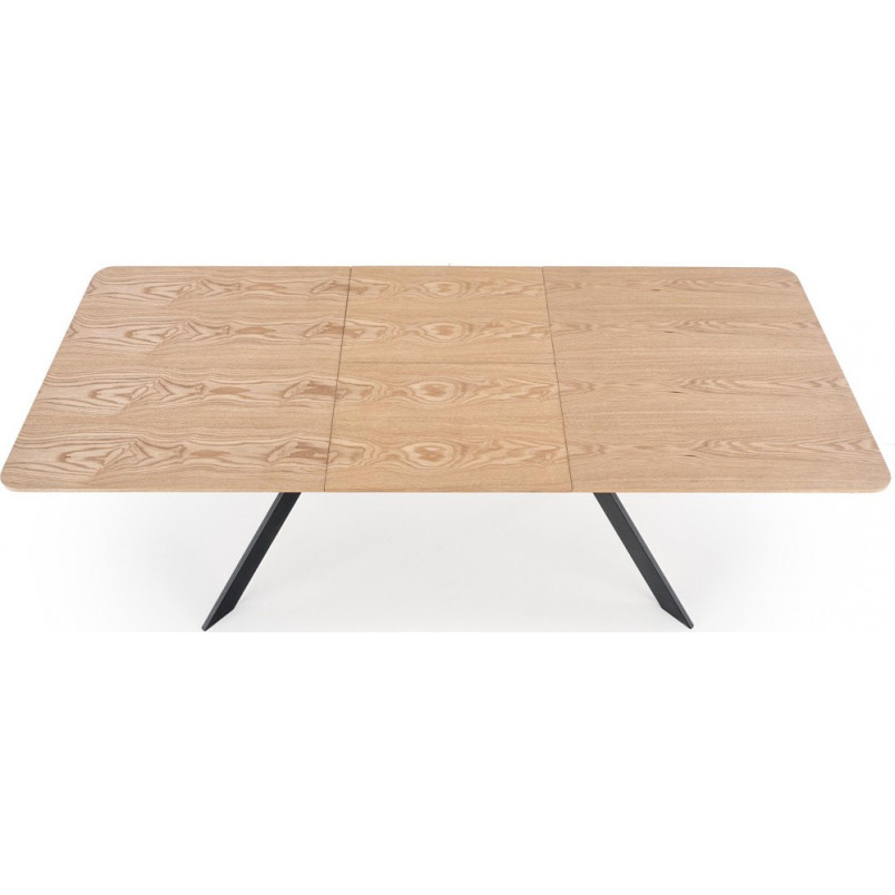 Stół rozkładany loft Bacardi 160x90 dąb/czarny | Halmar