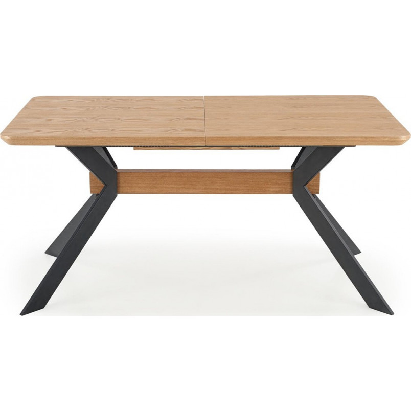 Stół rozkładany loft Bacardi 160x90 dąb/czarny | Halmar