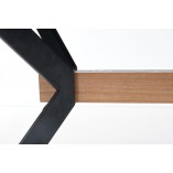 Stół rozkładany loft Bacardi 160x90 dąb/czarny | Halmar