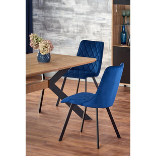 Stół rozkładany loft Bacardi 160x90 dąb/czarny | Halmar