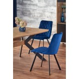 Stół rozkładany loft Bacardi 160x90 dąb/czarny | Halmar