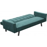 Sofa welurowa rozkładana Armando | Zielona sofa Halmar 192cm