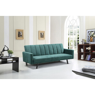 Sofa welurowa rozkładana Armando | Zielona sofa Halmar 192cm