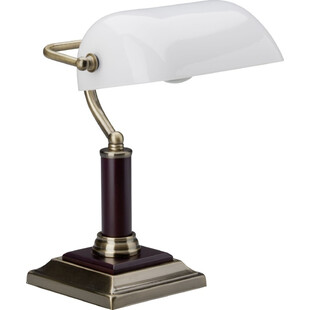 Lampa biurkowa bankierska Bankir Antyczny Mosiądz marki Brilliant
