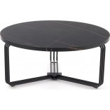 Stolik kawowy Antica Halmar | Czarny marmur, 80cm