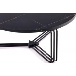 Stolik kawowy Antica Halmar | Czarny marmur, 80cm