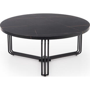 Stolik kawowy Antica Halmar | Czarny marmur, 80cm