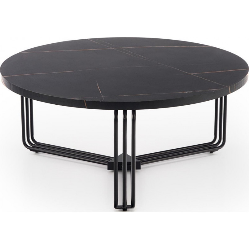 Stolik kawowy Antica Halmar | Czarny marmur, 80cm