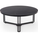 Stolik kawowy Antica Halmar | Czarny marmur, 80cm