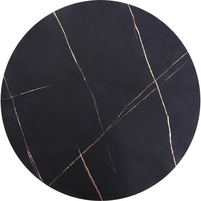 Stolik kawowy Antica Halmar | Czarny marmur, 80cm