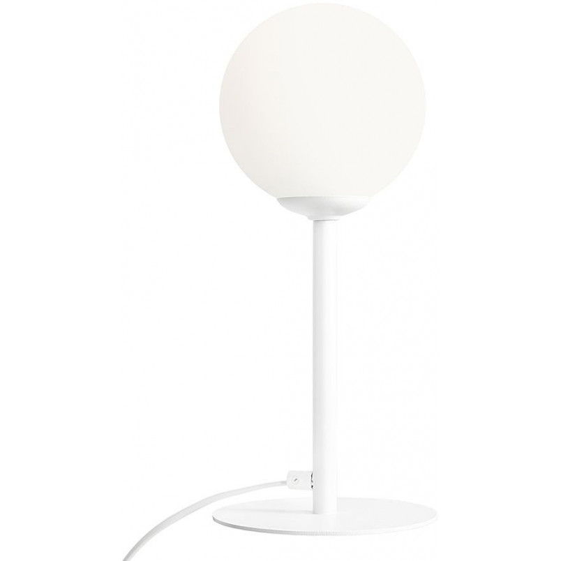Lampa stołowa szklana kula Pinne biała Aldex - Eleganckie oświetlenie