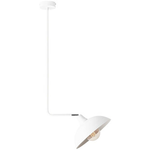 Biała lampa sufitowa na wysięgniku nad stół Escape Short White marki Aldex