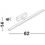 Kinkiet łazienkowy LED Cleos 62cm biały | Decolab24