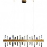 Lampa wisząca kryształowa Arctic LED | Złota 100cm | Step
