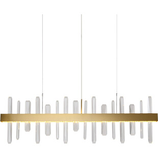 Długa lampa wisząca kryształowa Arctic LED 100 złota marki Step Into Design