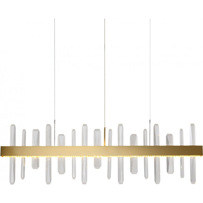 Lampa wisząca kryształowa Arctic LED | Złota 100cm | Step