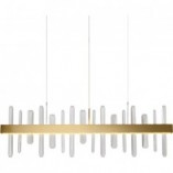 Lampa wisząca kryształowa Arctic LED | Złota 100cm | Step