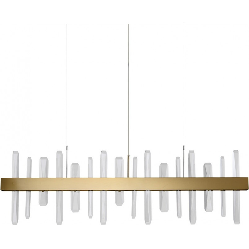 Lampa wisząca kryształowa Arctic LED | Złota 100cm | Step