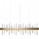 Lampa wisząca kryształowa Arctic LED | Złota 100cm | Step
