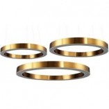 Lampa wisząca Circles Brass | Step In Design - Nowoczesny żyrandol