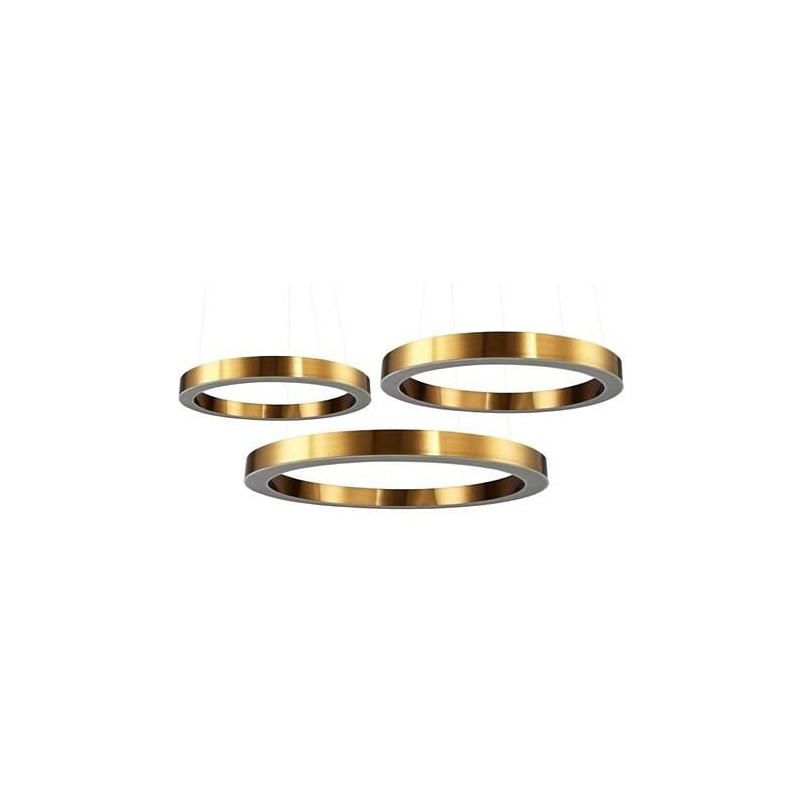 Lampa wisząca Circles Brass | Nowoczesny żyrandol mosiężny