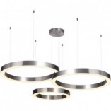 Lampa wisząca Circles Nickel | Nowoczesny żyrandol LED