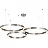 Lampa wisząca Circles Nickel | Nowoczesny żyrandol LED z pilotem