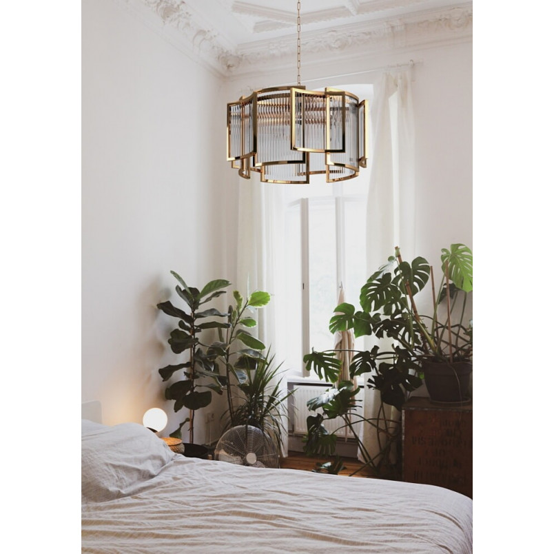 Lampa wisząca kryształowa Imperio 80cm złota - Step In Design