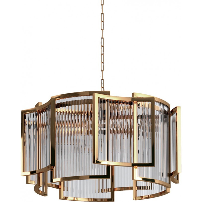 Lampa wisząca kryształowa Imperio 80cm złota - Step In Design