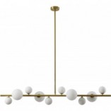 Lampa wisząca Milky Drop - szkło biało-złote | Step