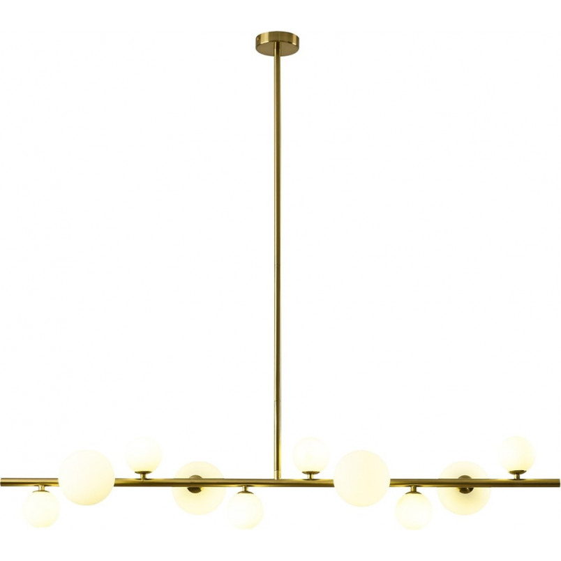 Lampa wisząca Milky Drop - szkło biało-złote | Step